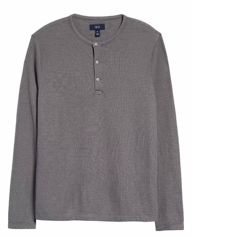 1901 Men's Stripe Long Sleeve Henley
